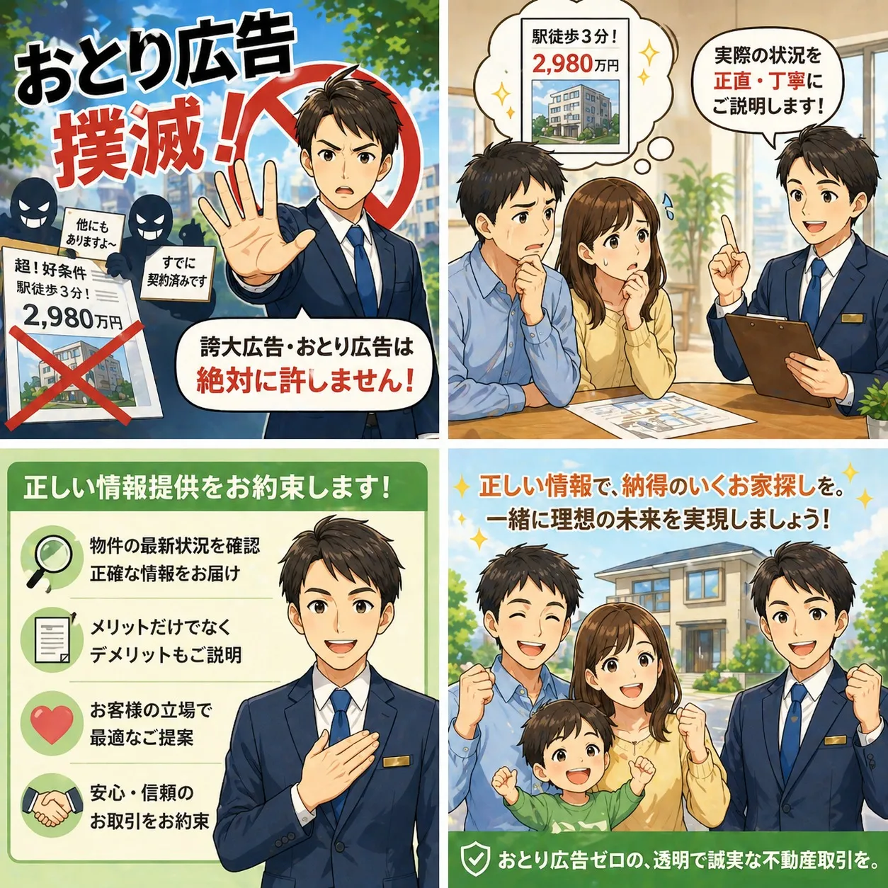 理想の物件を探して不動産屋を訪れ、結局候補がなかったという経...