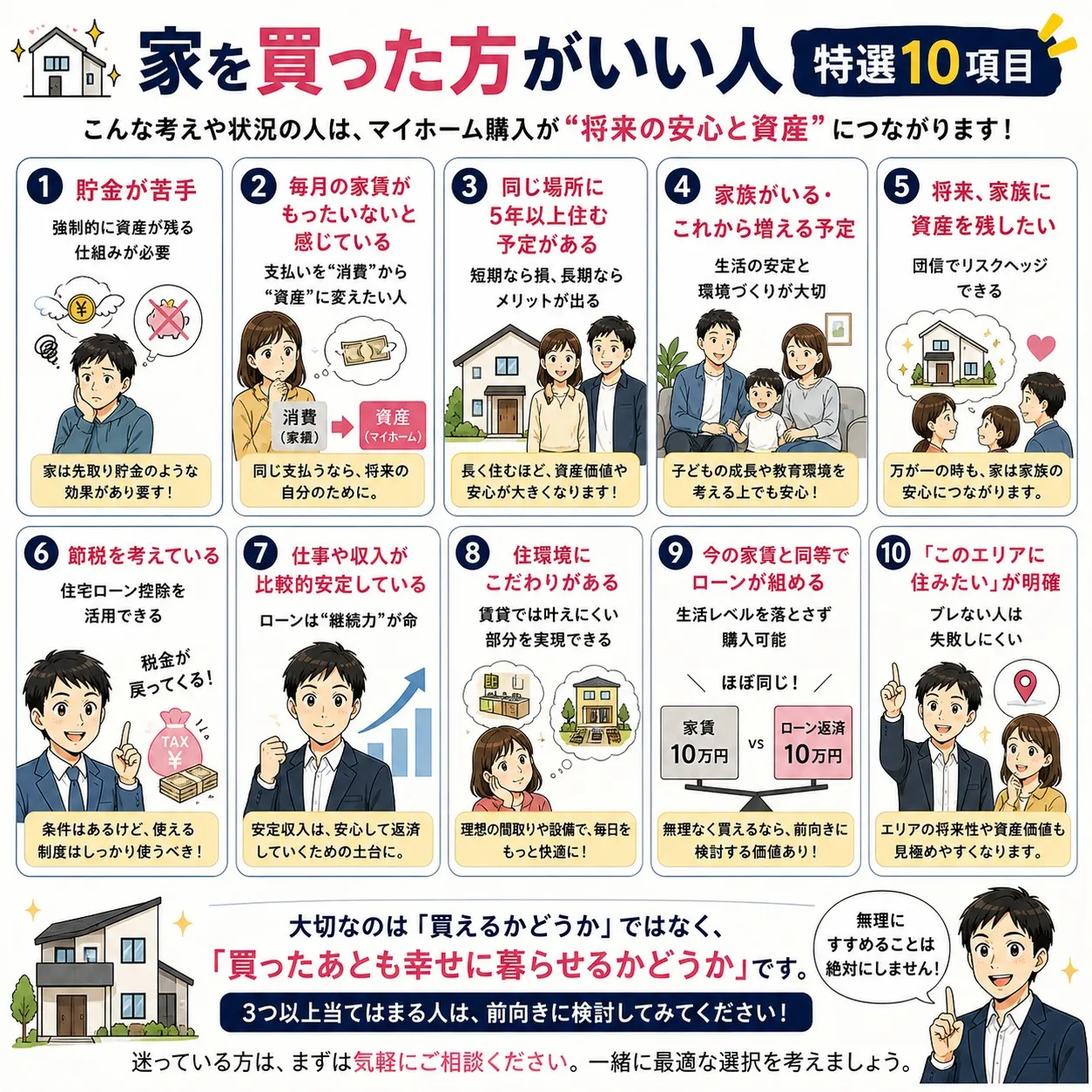 「家を買った方がいい人」っています。