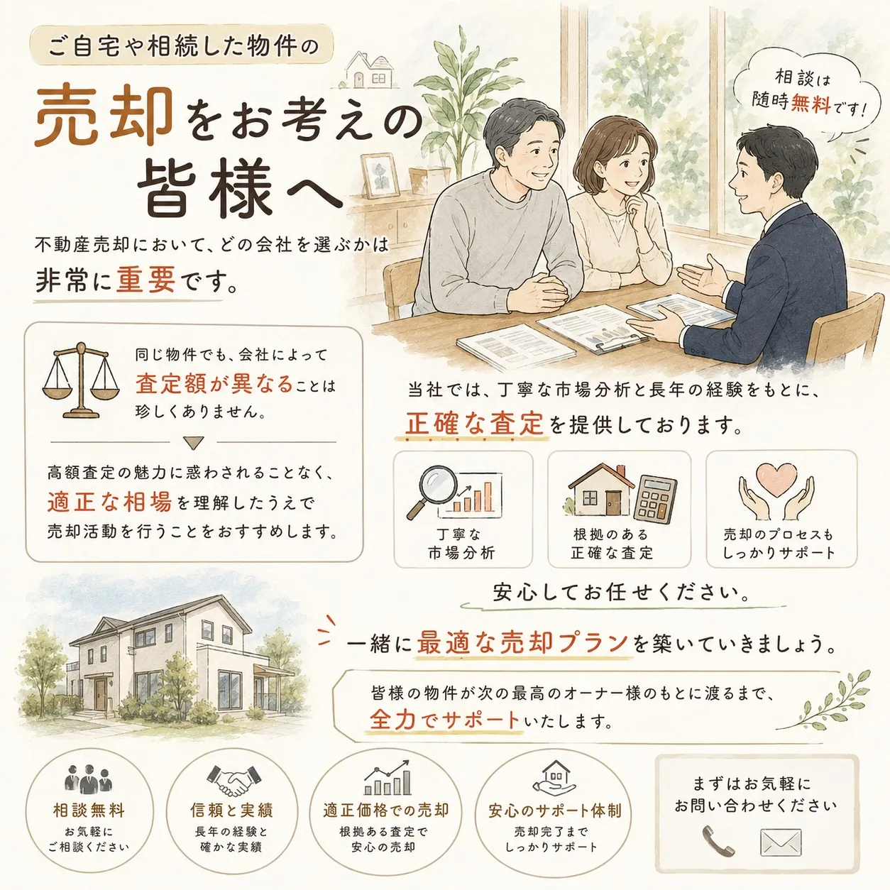 🏡ご自宅や相続した物件の売却をお考えの皆様へ。