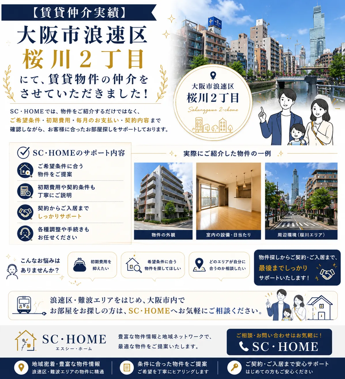 【賃貸仲介実績】大阪市浪速区桜川2丁目